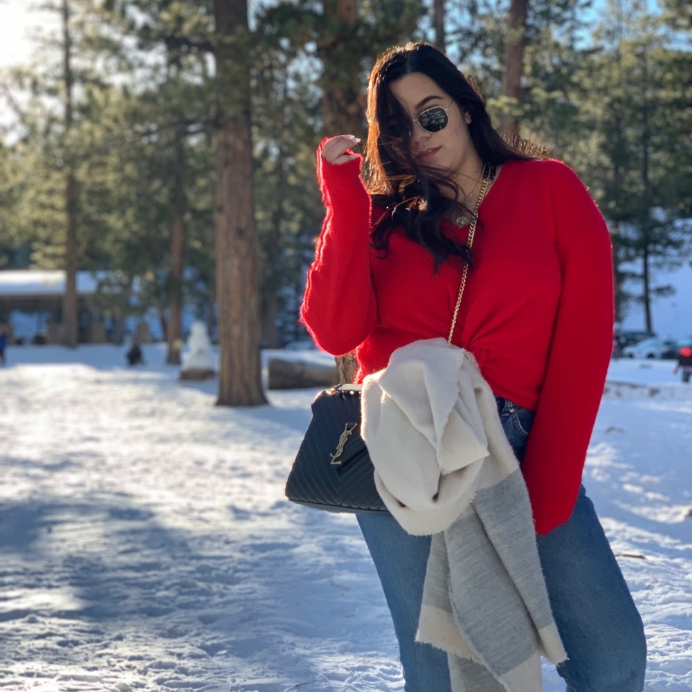 Red sweater